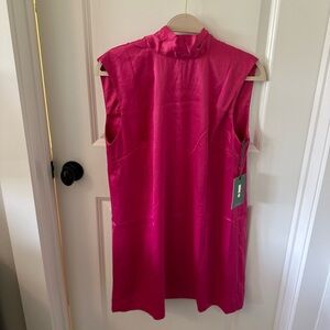 Daily Drills Silky Mini Dress with Neck Tie